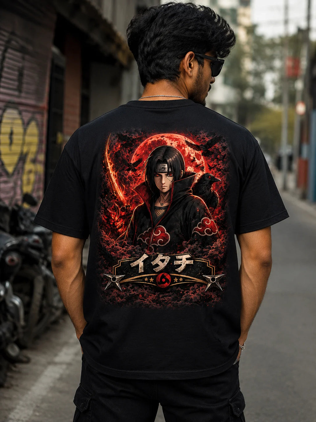 Itachi Moonfire Graphic Tee